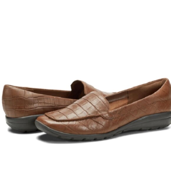 Easy Spirit Abide  Brown Faux Croc Eflex Low Heel  Classic Loafers Size 6.5 NWOB - Picture 7 of 8